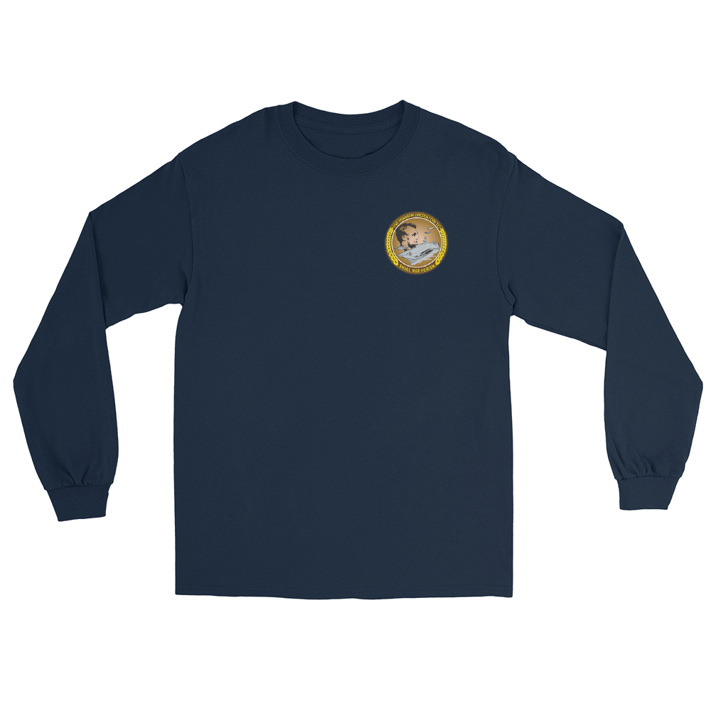 USS Abraham Lincoln (CVN-72) 1998 Long Sleeve Cruise Shirt – front view, navy