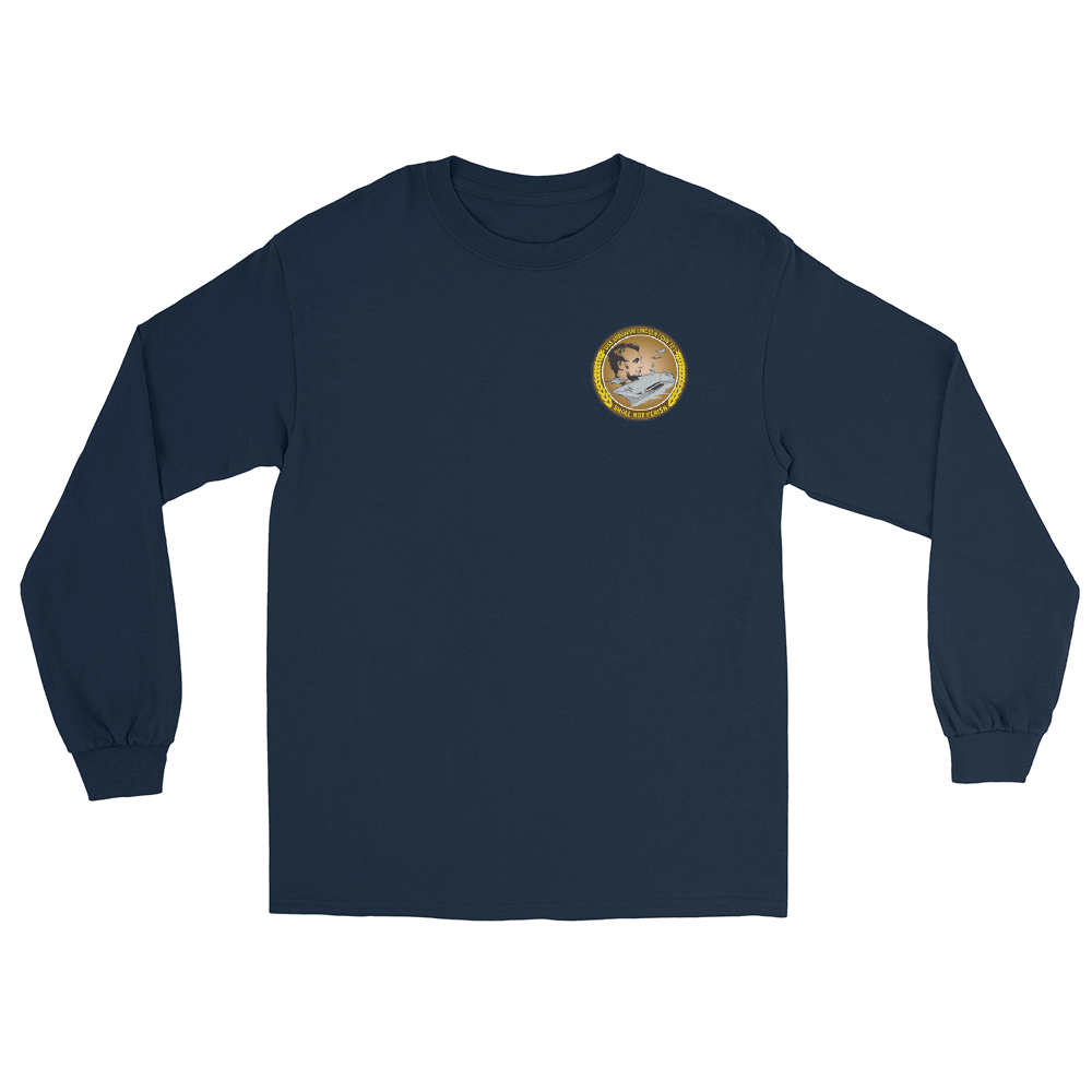 USS Abraham Lincoln (CVN-72) 2004-05 Long Sleeve Cruise Shirt – front view, navy