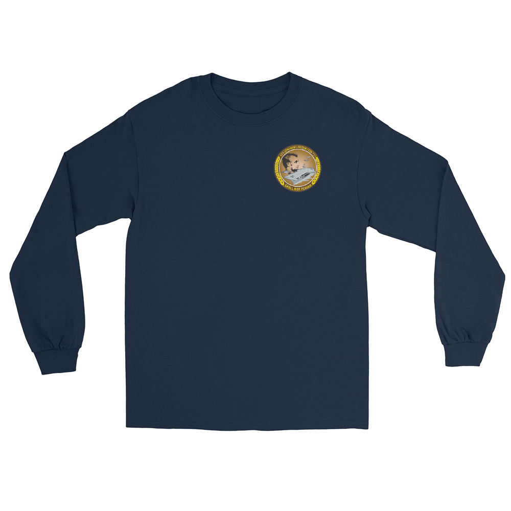 USS Abraham Lincoln (CVN-72) 1995 Long Sleeve Cruise Shirt - FAMILY – front view, navy