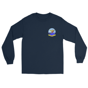 HM-14 The Vanguard Squadron Crest Long Sleeve T-Shirt – front view, navy
