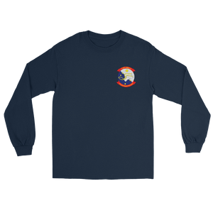 HSC-2 Fleet Angels Squadron Crest Long Sleeve T-Shirt – front view, navy