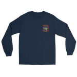 HSC-12 Golden Falcons Squadron Crest Long Sleeve T-Shirt – front view, navy