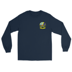 HSC-11 Dragonslayers Squadron Crest Long Sleeve T-Shirt – front view, navy
