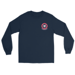 HSC-28 Dragon Whales Squadron Crest Long Sleeve T-Shirt – front view, navy