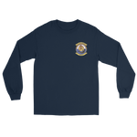 HSM-37 Easy Riders Squadron Crest Long Sleeve T-Shirt – front view, navy