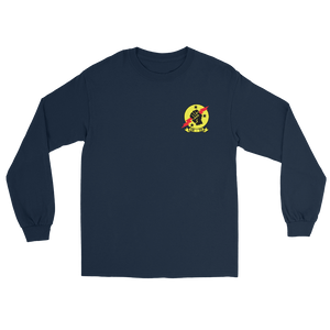 VA-25 Fist of the Fleet Squadron Crest Long Sleeve T-Shirt – front view, navy
