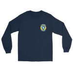 VFA-106 Gladiators Squadron Crest Long Sleeve T-Shirt – front view, navy