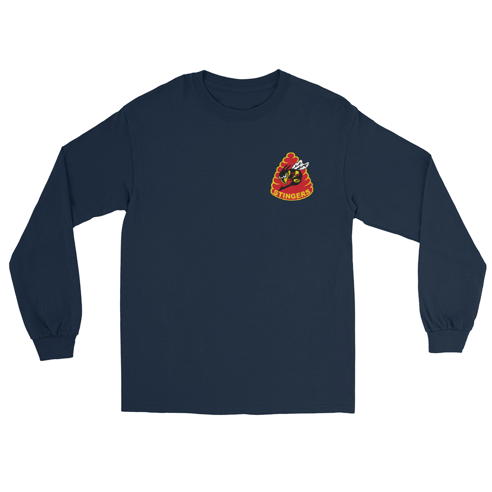 VFA-113 Stingers Squadron Crest Long Sleeve T-Shirt – front view, navy