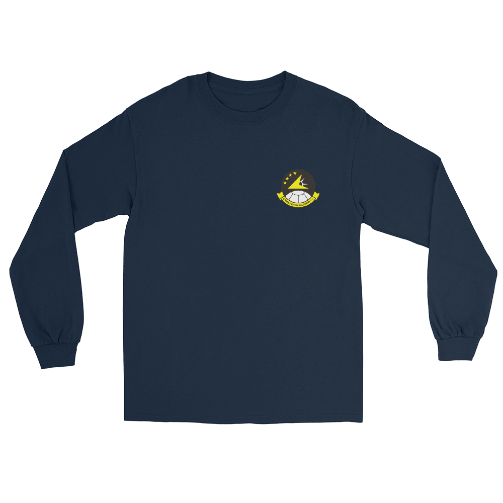 VFA-115 Eagles Squadron Crest Long Sleeve T-Shirt – front view, navy