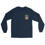 VFA-122 Flying Eagles Squadron Crest Long Sleeve T-Shirt – front view, navy