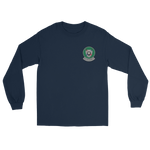 VFA-125 Rough Raiders Squadron Crest Long Sleeve T-Shirt – front view, navy