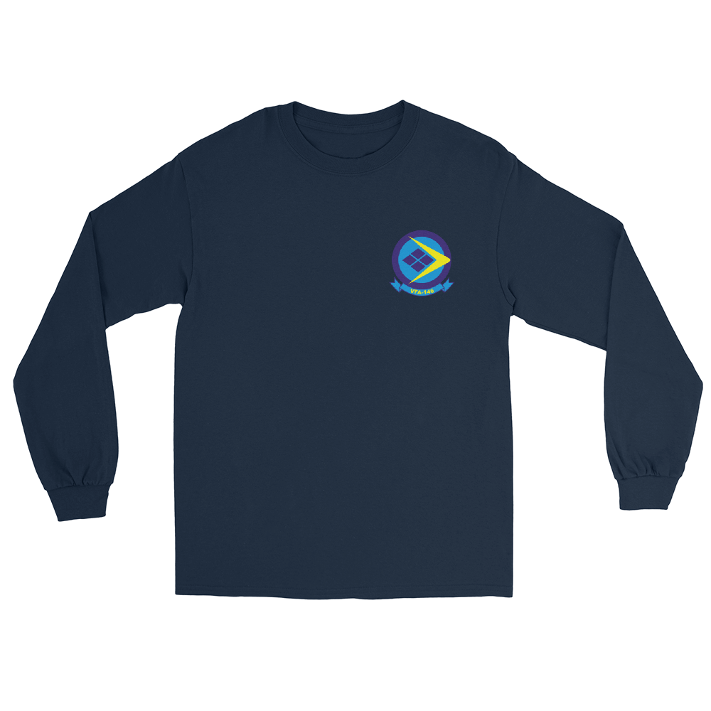 VFA-146 Blue Diamonds Squadron Crest Long Sleeve T-Shirt – front view, navy