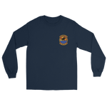 VRC-40 Rawhides Squadron Crest Long Sleeve T-Shirt – front view, navy
