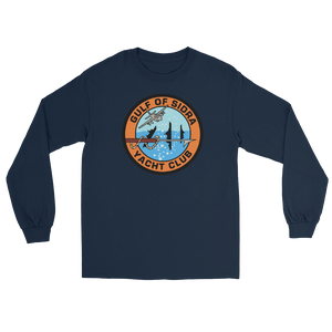 Gulf of Sidra Yacht Club Long Sleeve T-Shirt – front view, navy