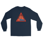 Indian Ocean Caravan Yacht Club Long Sleeve T-Shirt – front view, navy