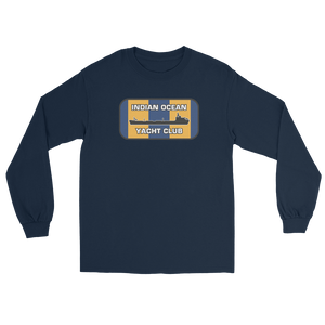 Indian Ocean Yacht Club Long Sleeve T-Shirt – front view, navy