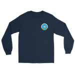 USS Dwight D. Eisenhower (CVN-69) Ship's Crest Long Sleeve T-Shirt – front view, navy