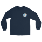 USS Enterprise (CVAN-65) Ship's Crest Long Sleeve T-Shirt – front view, navy