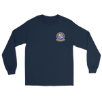 USS Franklin D. Roosevelt (CVB/CVA/CV-42) Ship's Crest Long Sleeve T-Shirt – front view, navy