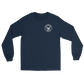 USS Yorktown (CVS-10) 1969 NORTH ATLANTIC Long Sleeve T-Shirt – front view, navy