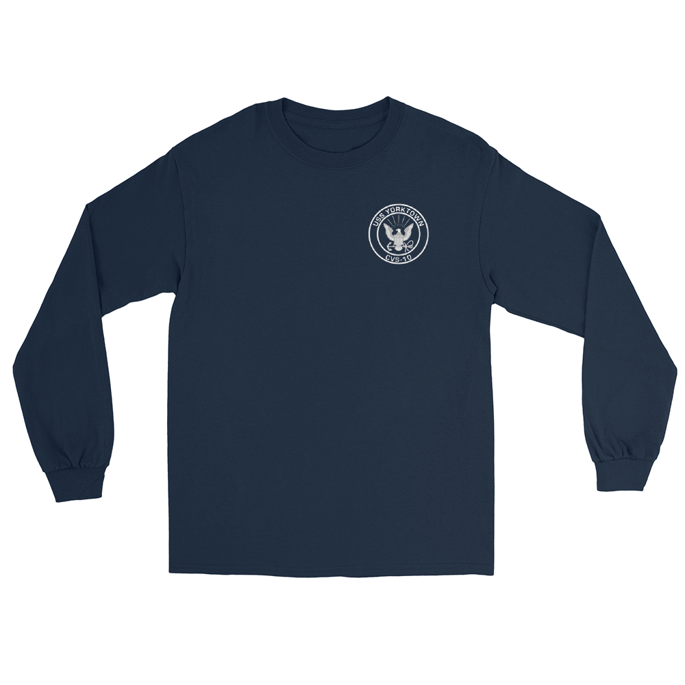 USS Yorktown (CVS-10) 1964-65 WESTPAC/VIETNAM Long Sleeve T-Shirt – front view, navy