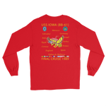 USS Iowa (BB-61) 1989 Long Sleeve Cruise Shirt – back view, red
