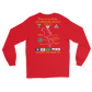 USS Abraham Lincoln (CVN-72) 1990 Long Sleeve Cruise Shirt - FAMILY – back view, red