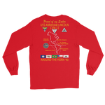 USS Abraham Lincoln (CVN-72) 1990 Long Sleeve Cruise Shirt - FAMILY – back view, red