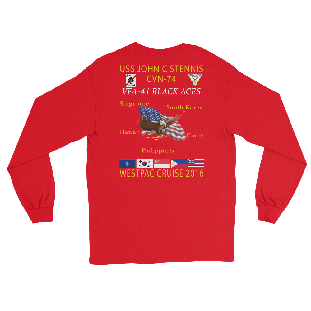 VFA-41 Black Aces 2016 Long Sleeve Cruise T-Shirt