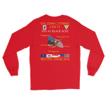 VFA-41 Black Aces 2016 Long Sleeve Cruise T-Shirt – back view, red