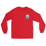 USS Reuben James (FFG-57) Ship's Crest Long Sleeve Shirt – front view, red