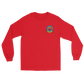 USS Independence (CVA-62) 1970-71 Long Sleeve Cruise Shirt – front view, red