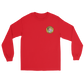 USS Abraham Lincoln (CVN-72) 1990 Long Sleeve Cruise Shirt - FAMILY – front view, red