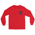 HSC-25 Island Knights Squadron Crest Long Sleeve T-Shirt – front view, red
