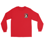 HSM-51 Warlords Squadron Crest Long Sleeve T-Shirt – front view, red