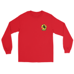 VFA-25 Fist of the Fleet Squadron Crest Long Sleeve T-Shirt – front view, red
