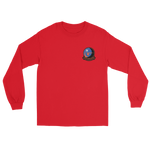 VFA-94 Mighty Shrikes Squadron Crest Long Sleeve T-Shirt – front view, red