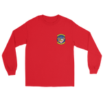 VFA-122 Flying Eagles Squadron Crest Long Sleeve T-Shirt – front view, red