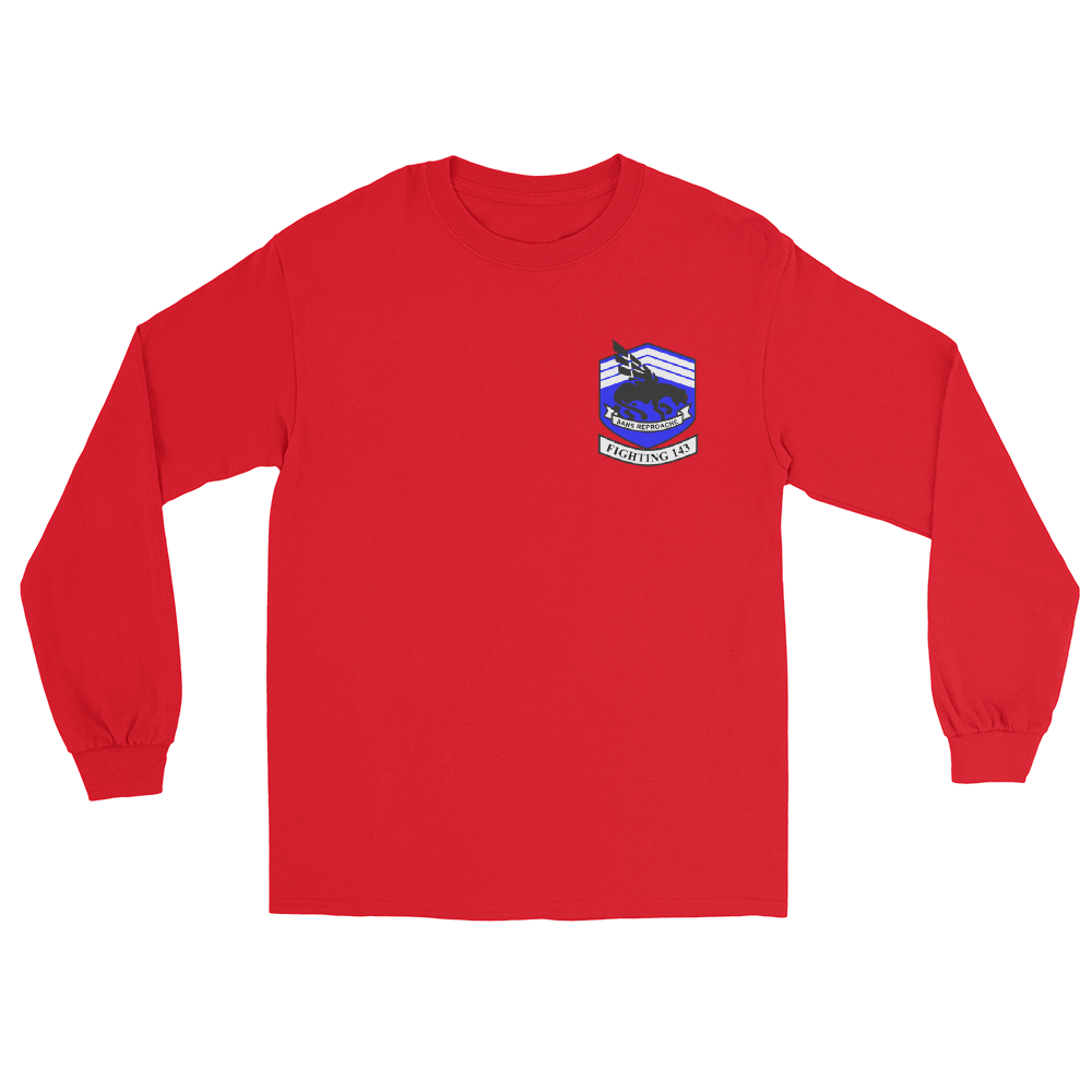 VFA-143 Pukin' Dogs 2019-20 Long Sleeve Cruise T-Shirt – front view, red