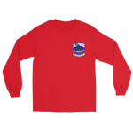 VFA-143 Pukin' Dogs Squadron Crest Long Sleeve T-Shirt – front view, red