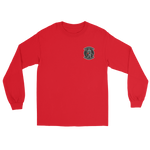 VFA-154 Black Knights Squadron Crest Long Sleeve T-Shirt – front view, red