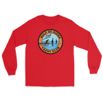 Gulf of Sidra Yacht Club Long Sleeve T-Shirt – front view, red