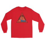 Indian Ocean Caravan Yacht Club Long Sleeve T-Shirt – front view, red