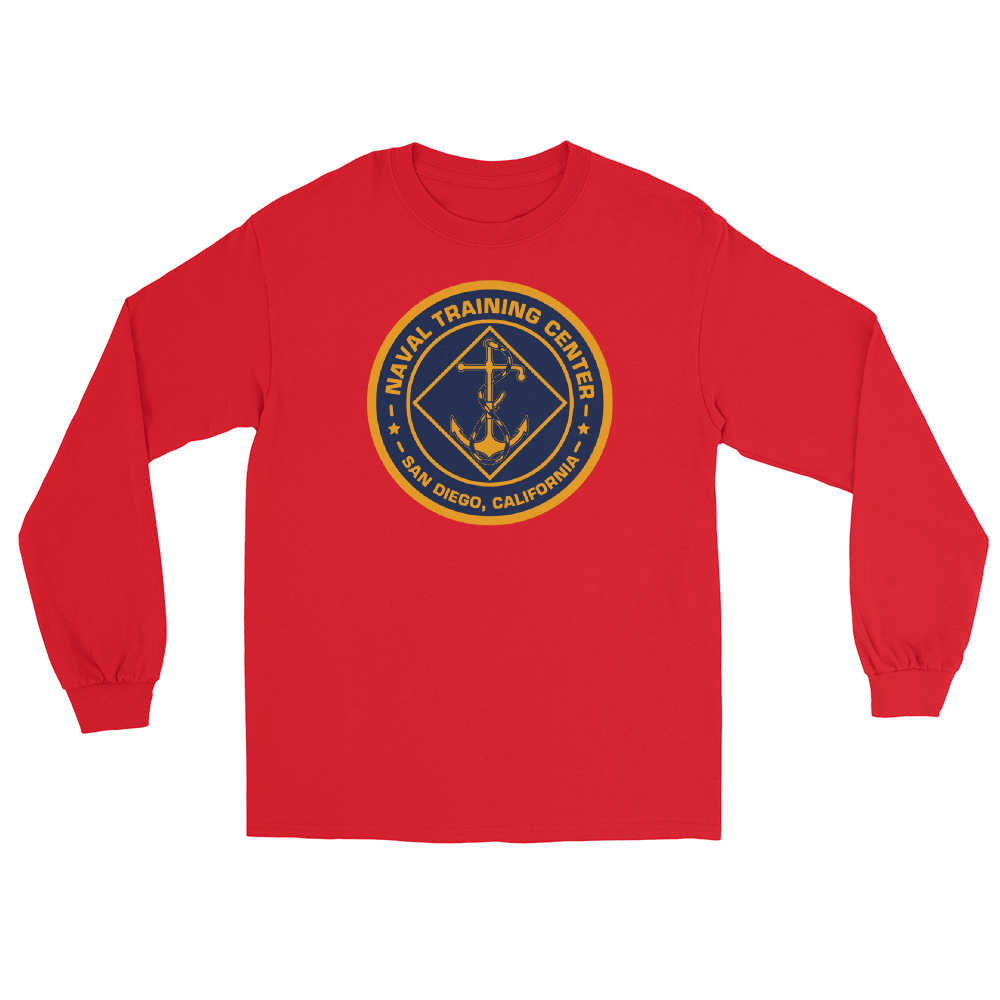 NTC San Diego Crest Long Sleeve T-Shirt – front view, red