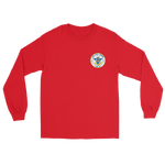 USS Carl Vinson (CVN-70) Ship's Crest Long Sleeve Shirt – front view, red