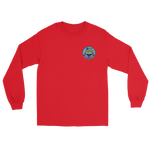 USS Coral Sea (CV-43) Ship's Crest Long Sleeve Shirt – front view, red