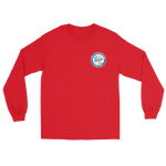 USS Enterprise (CVN-65) Ship's Crest Long Sleeve T-Shirt – front view, red