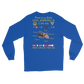 USS America (CVA-66) 1965-66 Long Sleeve Cruise Shirt - FAMILY – back view, royal