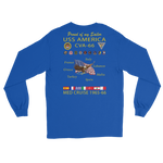 USS America (CVA-66) 1965-66 Long Sleeve Cruise Shirt - FAMILY – back view, royal
