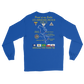 USS Abraham Lincoln (CVN-72) 1990 Long Sleeve Cruise Shirt - FAMILY – back view, royal